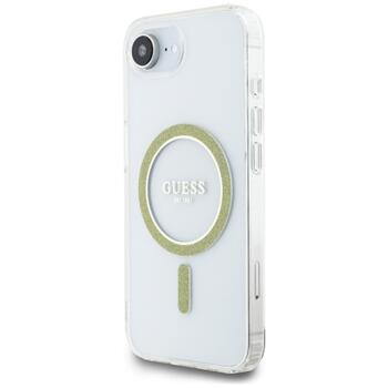 Case Guess IML Glitter Circle MagSafe Защитный чехол для iPhone 16e/17e / прозрачный (GUHMPSE4HFGERET)