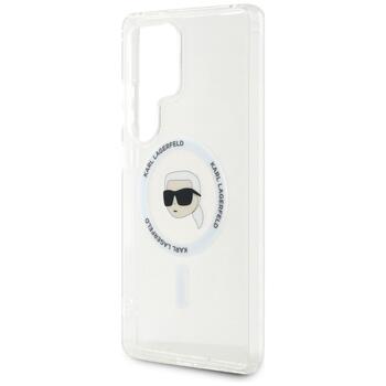 Karl Lagerfeld Button Karl Head Printed Logo MagSafe Чехол для Samsung Galaxy S25 Ultra (KLHMS25LHLSKIH)