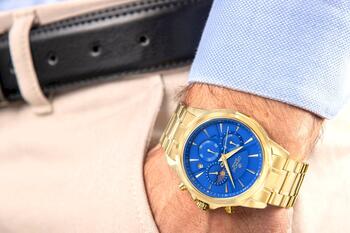 Giewont Мужские часы Chronograph Sapphire / золотой/синий (GW9460-B5)
