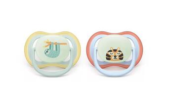 Philips Avent Ultra Air Night Детские Пустышки 0-6m 2pcs Green/Blue (SCF376/24)