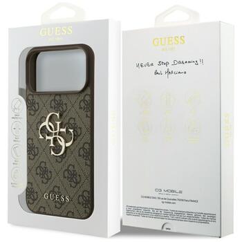 Guess 4G Big Logo Case Защитный чехол для iPhone 17 Pro Max / коричневый (GUHCP17X4GMGBR)