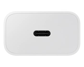 Samsung EP-T2510EWE + EP-DN980BWE USB-C 25W Travel Charger + USB-C Data Cable Ceļojumu lādētājs + USB-C datu kabelis priekš Samsung / balts (EP-T2510EWE + EP-DN980BWE)