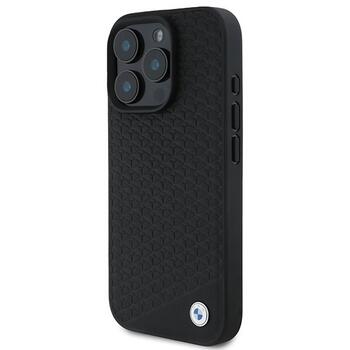 BMW Sign Leather Diamond Metal Logo MagSafe Aizsargapvalks priekš Apple iPhone 16 Pro Max (BMHMP16X23RDDK)