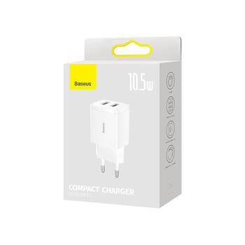 Baseus Компактное Зарядное Устройство 2 x USB / 10,5w (BRA011959)