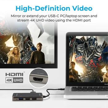 PROMATE PrimeHub-Lite USB-C Multimedia Hub / 4K HDMI / USB3.0 / SD / PD (HUBPRIMEHUBLITE)