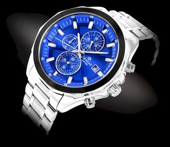 Giewont Chronograph Sapphire Vīriešu pulkstenis / sudraba-zils (GW7290-B3)