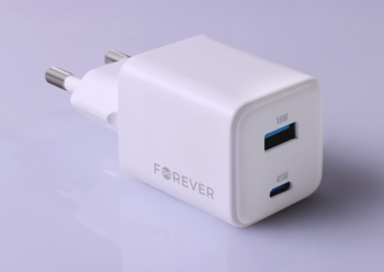 Forever TC-08-45AC GaN PD QC USB-C / USB Tīkla Lādētājs 45W (GSM187243)
