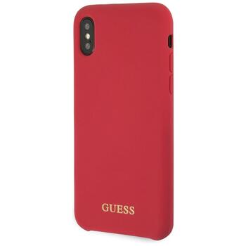 Guess GUHCPXLSGLRE Silicone Hardcase Aizsargapvalks priekš iPhone X/Xs / sarkans (GUHCPXLSGLRE)