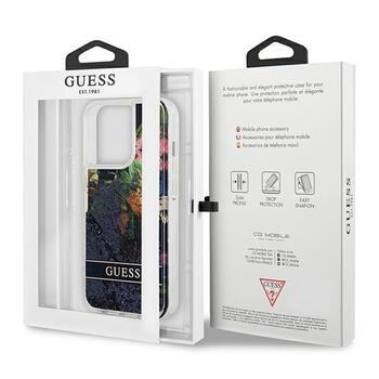 Guess GUHCP13LLFLSB Flower Liquid Glitter Hardcase Защитный чехол для iPhone 13 Pro / 13 6,1