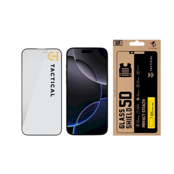Tactical Glass Shield Privacy Stealth 5D Защитное стекло для Apple iPhone 16 Pro Max / чёрный (TA-57983127197)