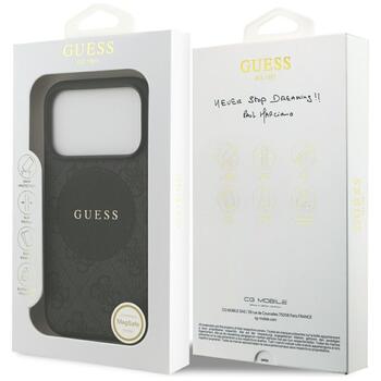 Guess 4G Circle Classic Logo MagSafe Aizsargapvalks priekš iPhone 17 Pro / melns (GUHMP17LP4PGRSGK)