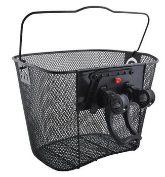 RoGer Metāla Grozs Velosipēdam / 5kg / 33x26x26 cm (RO-BASKET-BK)