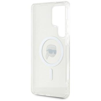 Karl Lagerfeld Button Karl Head Printed Logo MagSafe Чехол для Samsung Galaxy S25 Ultra (KLHMS25LHLSKIH)
