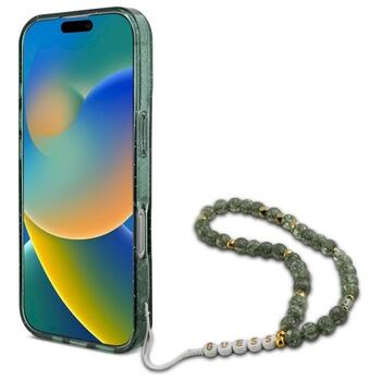 Guess GUHMP16XHGCRELSA Hardcase IML Glitter With Pearl Aizsargapvalks priekš iPhone 16 Pro Max 6.9
