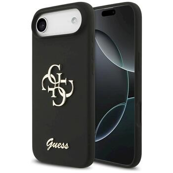 Guess Silicone Big 4G Script Case Защитный чехол для iPhone Air / чёрный (GUHCP17MSC4GSMK)