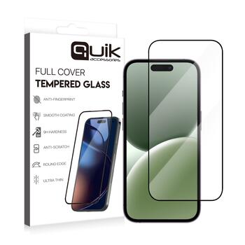 Quik Accessories Full Cover Tempered Glass Защитное Стекло для Apple iPhone 16 Pro (QK-TG-IPH-16-PR)
