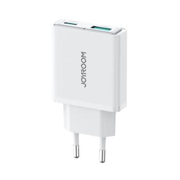Joyroom Travel Charger Slim C+U Tīkla lādētājs PD 20W QC 3.0 / balts (JR-TCF14-WHT)