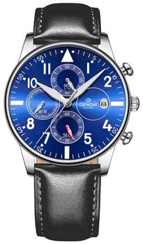 Giewont Vīriešu pulkstenis Chronograph Sapphire GW5630-A3 / melns/zils (GW5630-A3)