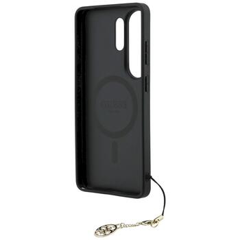Guess 4G Classic Logo Charm MagSafe Aizsargapvalks priekš Samsung Galaxy S26 Ultra / melns (GUHMS26LGF4GGR)