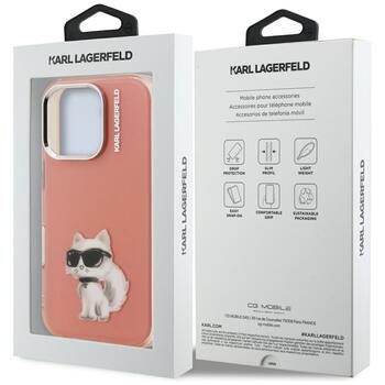 Karl Lagerfeld IML Aquarelle Choupette & Logo Защитный чехол для iPhone 16 Pro / розовый (KLHCP16LHMCHAQP)