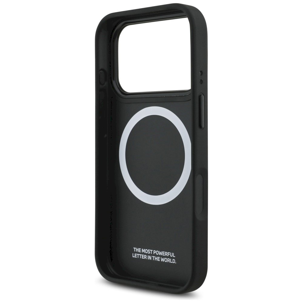 BMW M Shape Case Logo MagSafe Aizsargapvalks priekš iPhone 17 Pro / melns (BMHMP17L25PCSSPK)