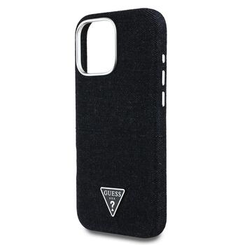 Guess Denim Triangle Logo MagSafe Case Aizsargapvalks priekš Apple iPhone 16 Pro (GUHMP16LRJFWTLK)