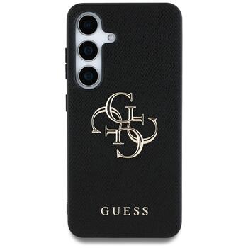 Guess Grained Big 4G Logo Small Classic Logo Aizsargapvalks priekš Samsung Galaxy S25 Ultra (GUHCS25SPGT4MBK)