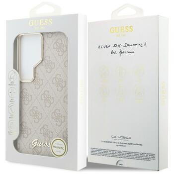 Guess 4G Script MagSafe Case Защитный чехол для Samsung Galaxy S26 Ultra / розовый (GUHMS26L5P4FWMSP)
