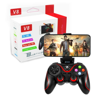 RoGer V8 Bezvadu Spēļu Kontrolieris Windows / IOS / Android / TV / PS3 (RO-V8)