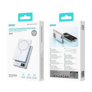 BWOO P75 PD Алюминиевый Магнитный Powerbank 20W 5000mAh (6933654816373)