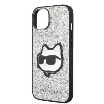 Karl Lagerfeld KLHCP14SG2CPS Hardcase Glitter Choupette Patch Aizsargapvalks priekš iPhone 14/15/13 6,1