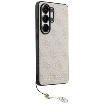 Case Guess 4G Classic Logo Charm MagSafe Aizsargapvalks priekš Samsung Galaxy S26 Ultra / rozā (GUHMS26LGF4GPI)