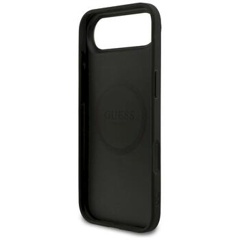 Guess Grained Ring MagSafe case Aizsargapvalks priekš iPhone Air / melns (GUHMP17MPGHSMMK)