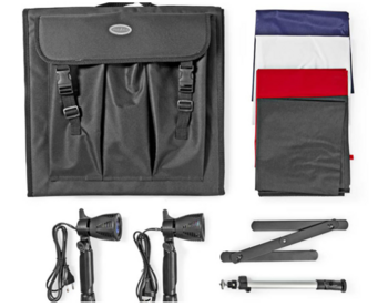 Nedis SKT012WT-LED Fotostudijas komplekts | 40 x 40 cm | 6500 K | Saliekams (SKT012WT)