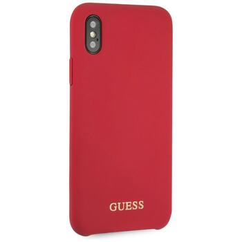Guess GUHCPXLSGLRE Silicone Hardcase Aizsargapvalks priekš iPhone X/Xs / sarkans (GUHCPXLSGLRE)