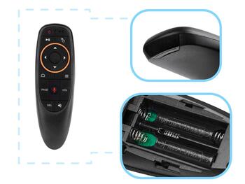 RoGer Air Mouse PRO1 Bezvadu tālvadības pults ar žiroskopu peli / mikrofons (RO-AWRCM-BK)