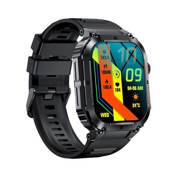 Smartwatch VELTORI VT200-1 Viedpulkstenis ar silikona siksniņu / melns (VT200-1)