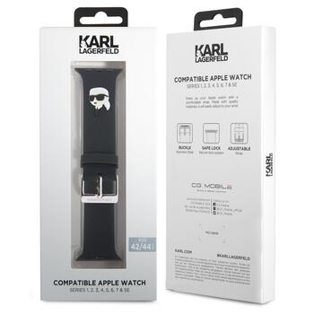 Karl Lagerfeld Karl Head NFT Ремешок для часов для Apple Watch 42/44/45/46/49 / чёрный (KLAWLSLKNK)