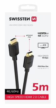 Swissten HDMI на HDMI 4K Кабель 5m (75501114)