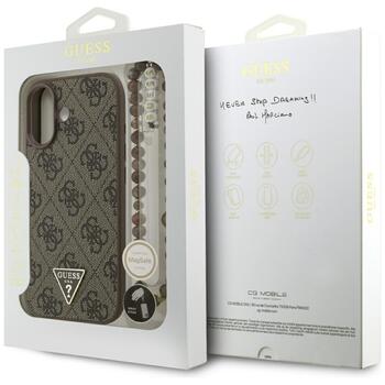 Guess 4G Strap Triangle Logo MagSafe Aizsargapvalks priekš iPhone 17 / brūns (GUHMP17SP4TSDPPSW)