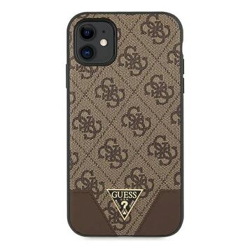 Guess GUHCN61PU4GHBR Hardcase 4G Triangle Collection Aizsargapvalks priekš iPhone 11 6,1
