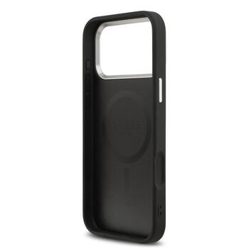 Guess PU Leather Triangle Logo MagSafe Case Aizsargapvalks priekš Apple iPhone 17 Pro (GUHMP17LPSDTSCMK)
