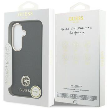 Guess Rhinestone Round Logo MagSafe Aizsargapvalks priekš Samsung Galaxy S26 / melns (GUHMS26MPGCRMDEK)