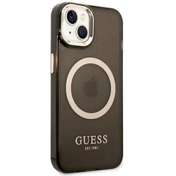 Guess GUHMP14MHTCMK Hardcase Gold Outline Translucent Mag Защитный чехол для iPhone 14 Plus / 15 Plus 6.7