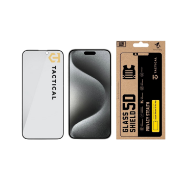Tactical Glass Shield Privacy Stealth 5D Защитное стекло для Apple iPhone 15 Pro Max / чёрный (TA-57983127194)