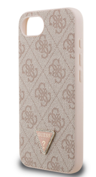 Guess PU 4G Strass Triangle Metal Logo Case Чехол для Apple iPhone 16e (GUHCPSE4P4TDPP)