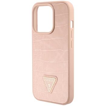 Guess Croco Triangle Logo Защитный Чехол для Apple iPhone 15 Pro Max (GUHCP15XPCRTHCP)