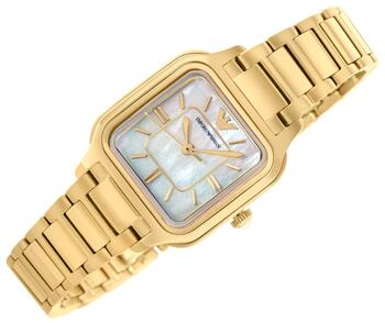 Emporio Armani Square White Dial Rokas Pulkstenis (4064092377125)
