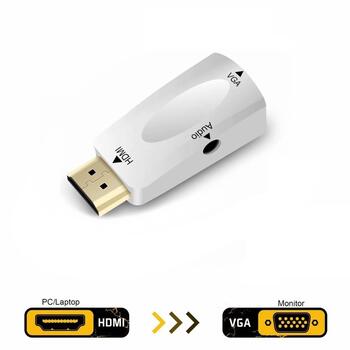 RoGer HDMI uz VGA (+ Audio) pārveidotājs (RO-HDMI2VGA-WH)