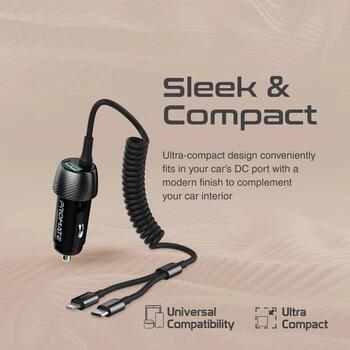 Promate PowerDrive-33PDCI Auto lādētājs 33W / USB-C / Lightning (POWERDRIVE33PDCI)